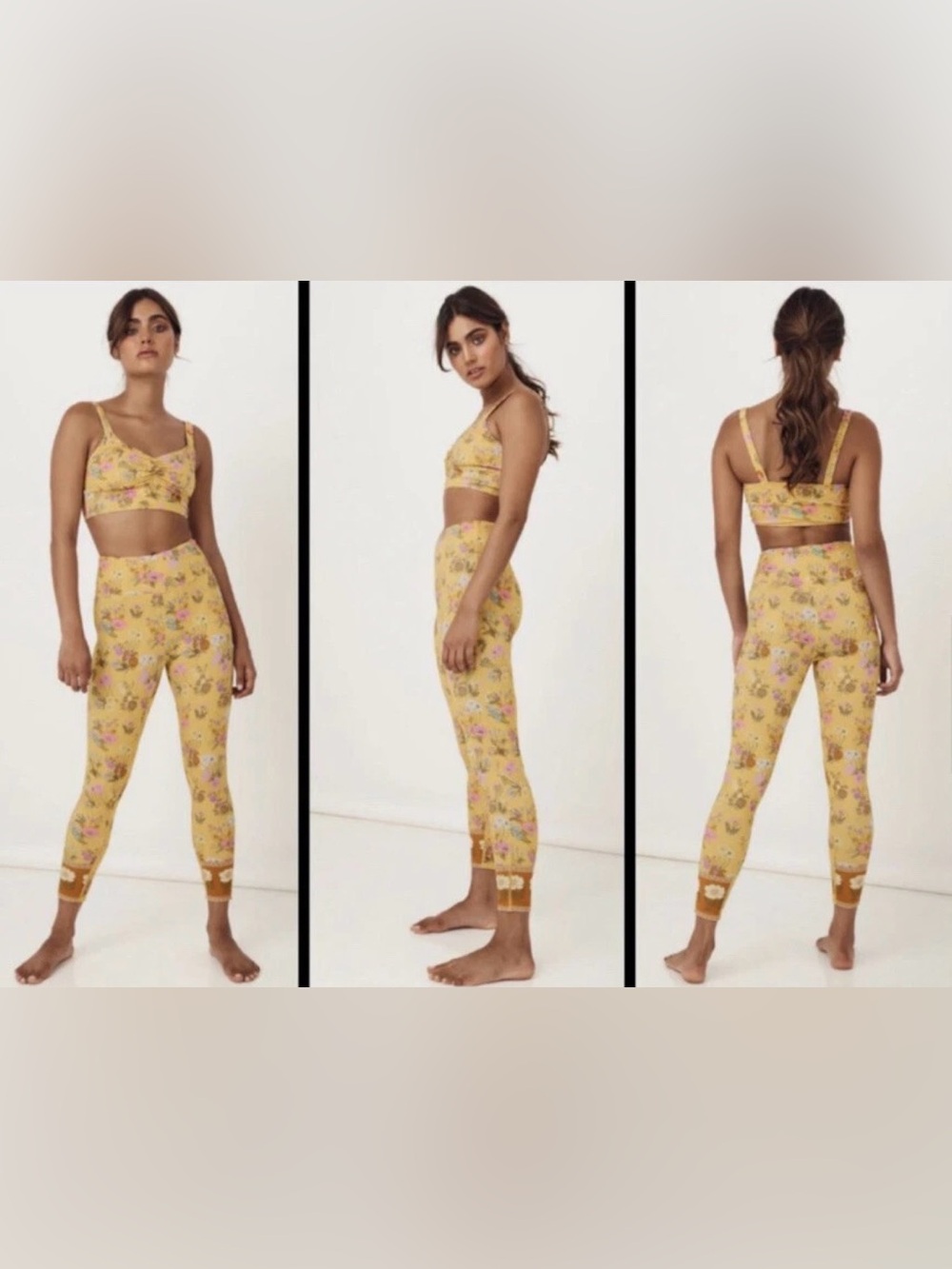 Spell & The Gypsy Collective Women’s Mustard Wild Bloom Leggings and Crop Set